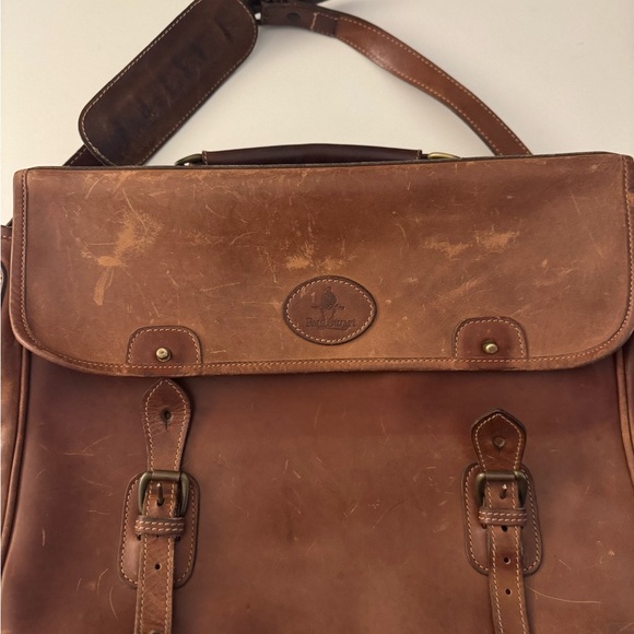 Paul Stuart Tan Leather Laptop Bag